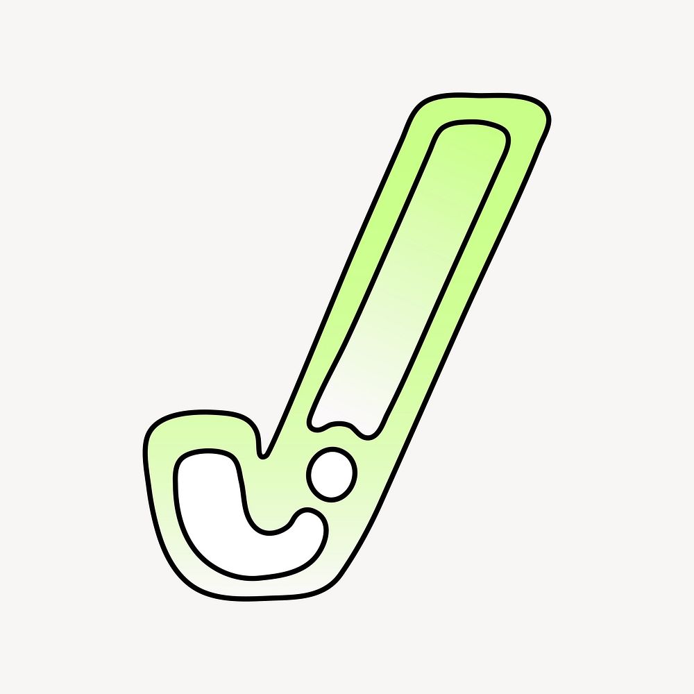 Right tick icon, funky lime green shape illustration