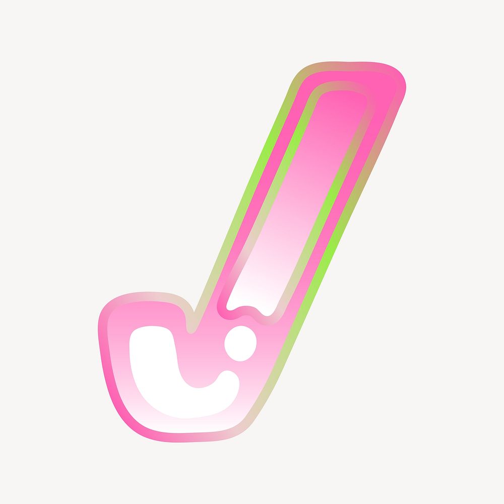 Right mark icon, funky pink illustration