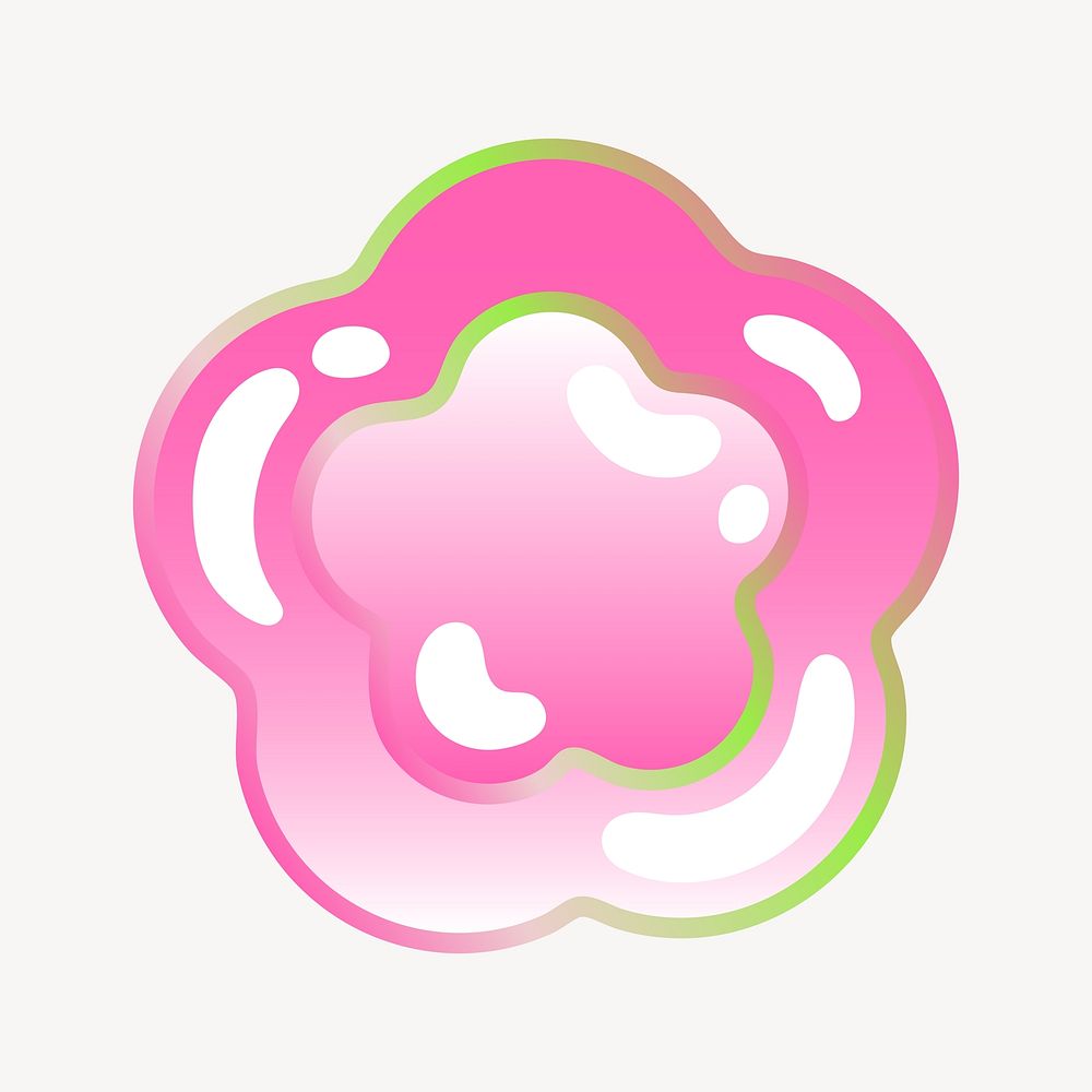 Starburst icon, funky pink illustration