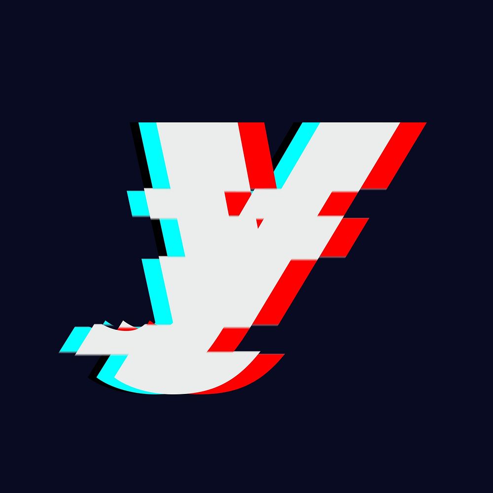 Letter y, glitch alphabet illustration | Free Photo Illustration - rawpixel