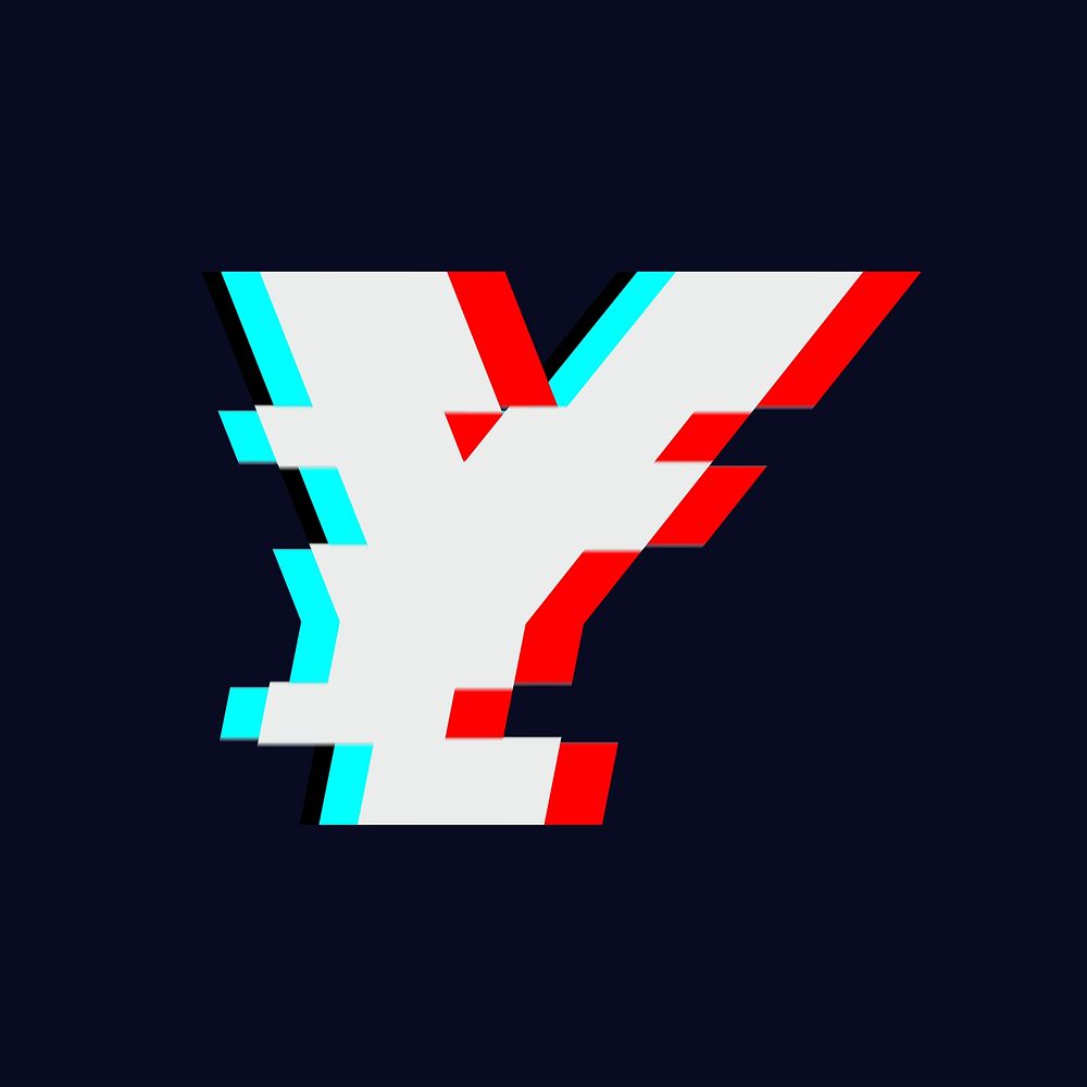 Letter Y, glitch alphabet illustration | Free Photo Illustration - rawpixel