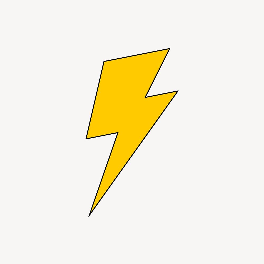 Yellow lightning illustration
