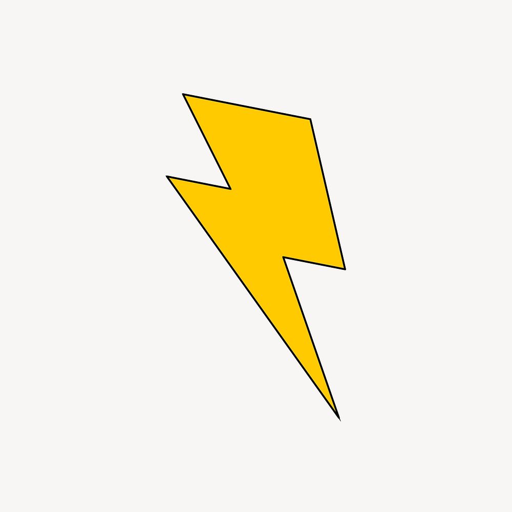 Yellow lightning illustration