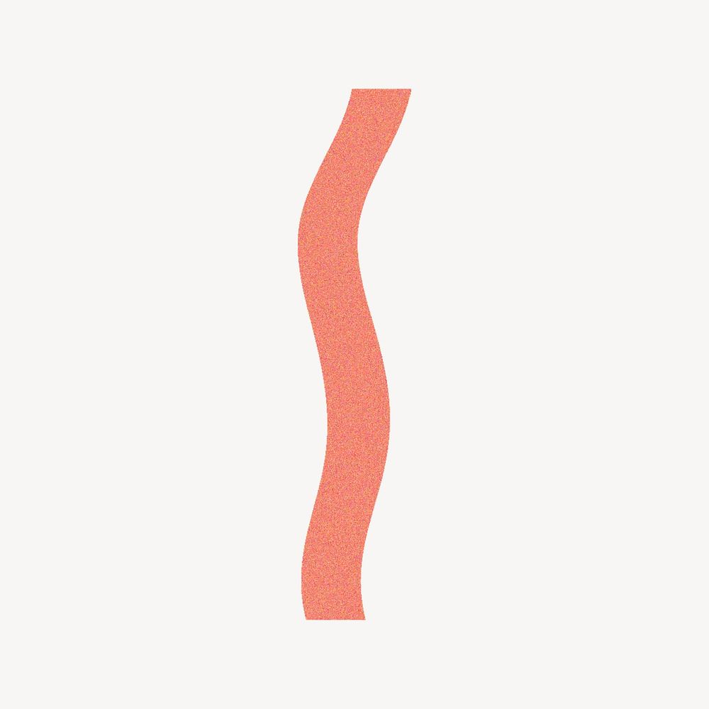 Letter l in orange distort font illustration