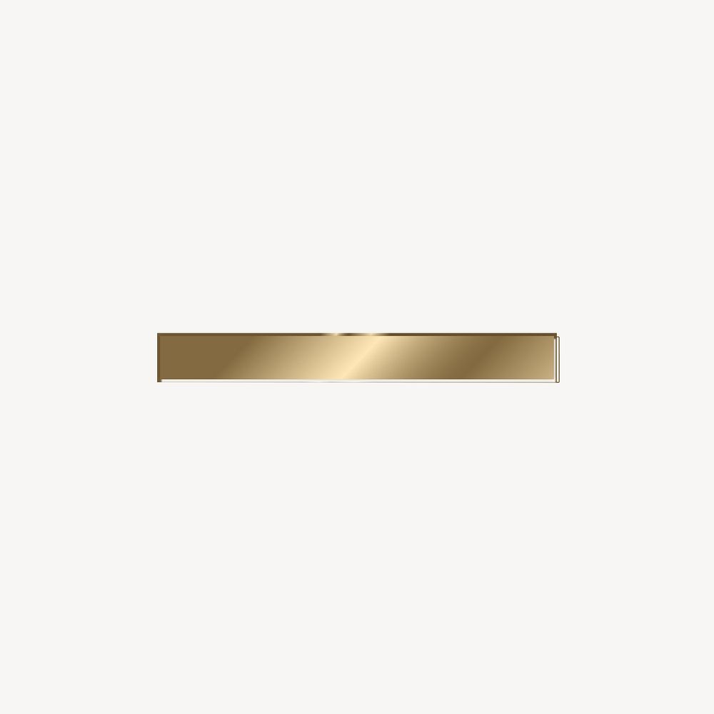 Underscore in gold metallic symbol illustration