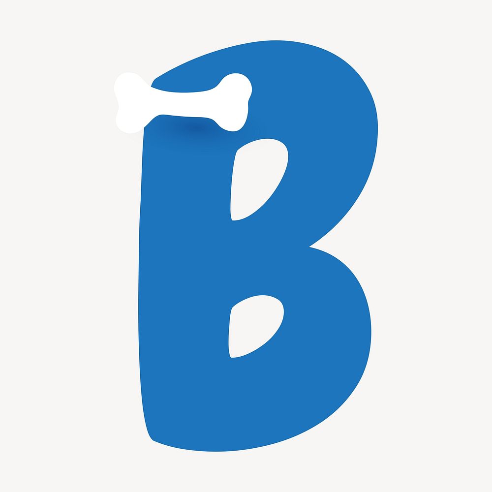 Letter B blue font illustration