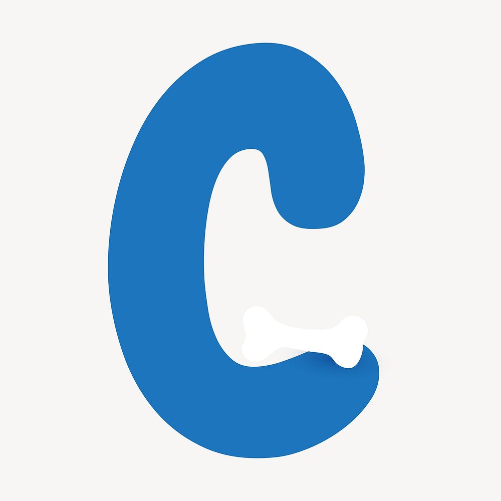 Letter C blue font illustration