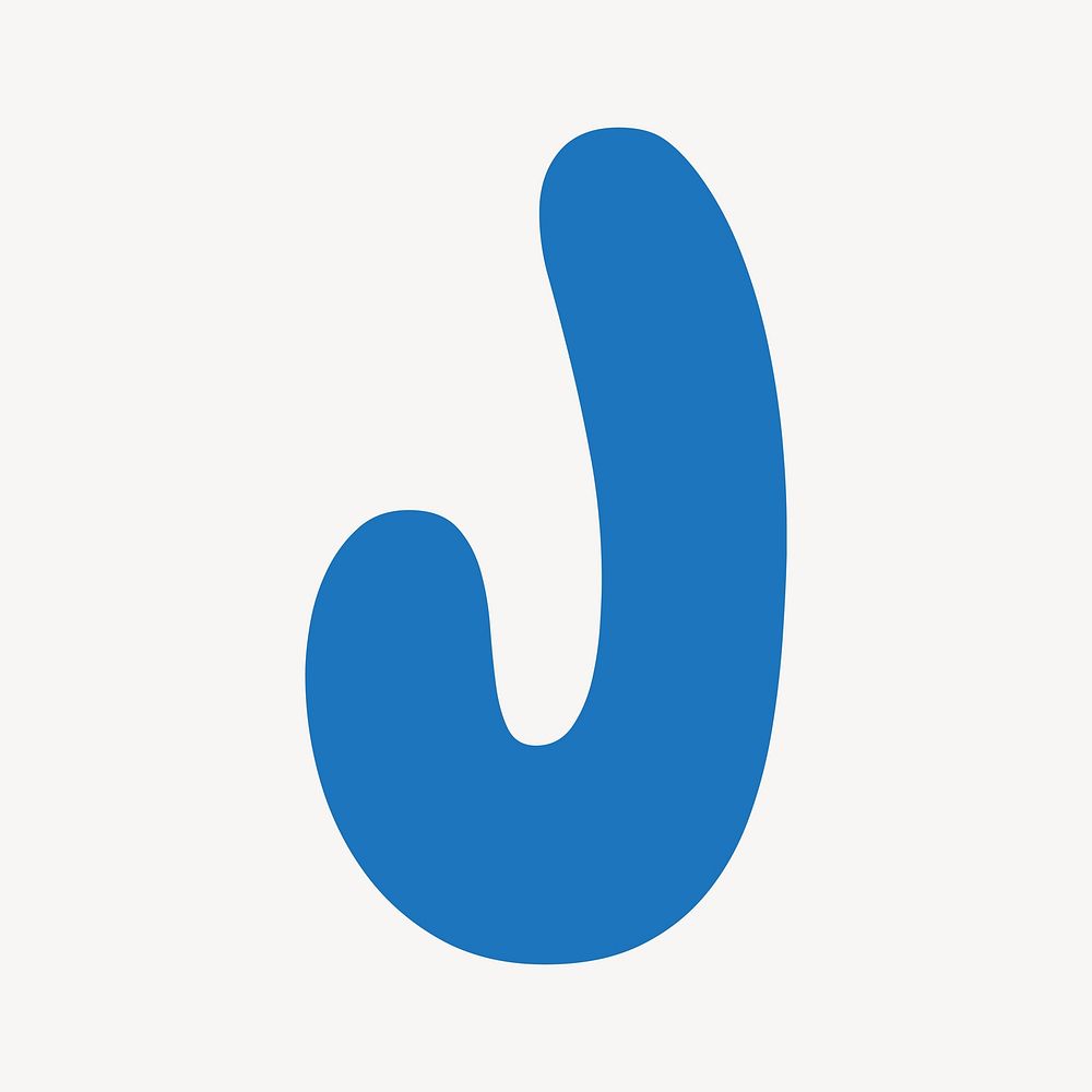 Letter J blue font illustration