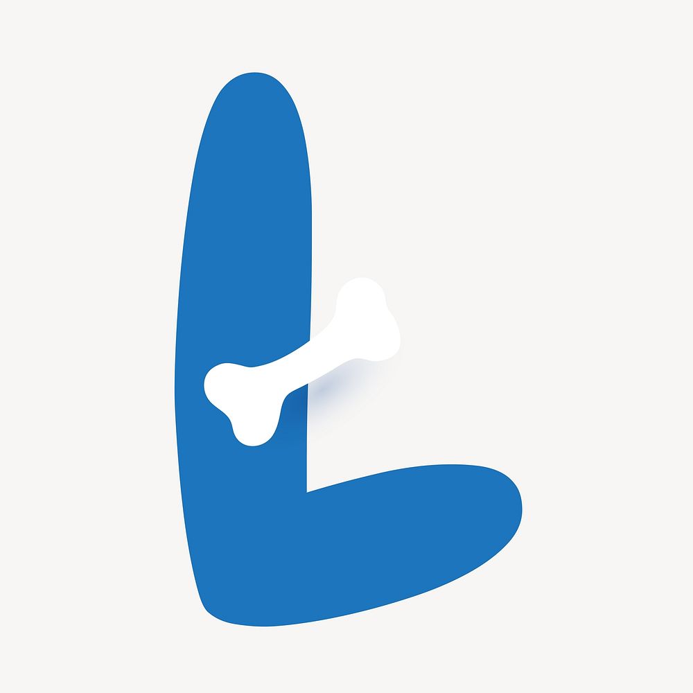 Letter L blue font illustration