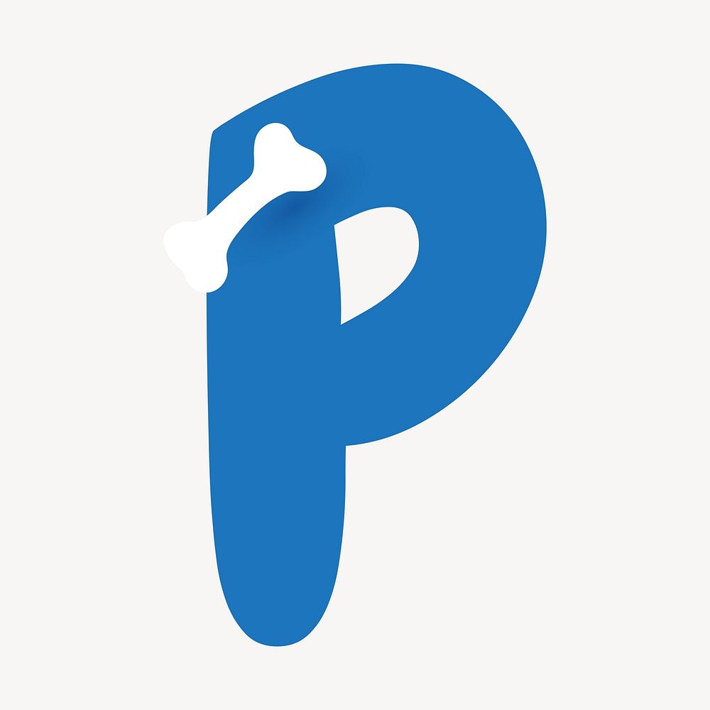 Letter P blue font illustration