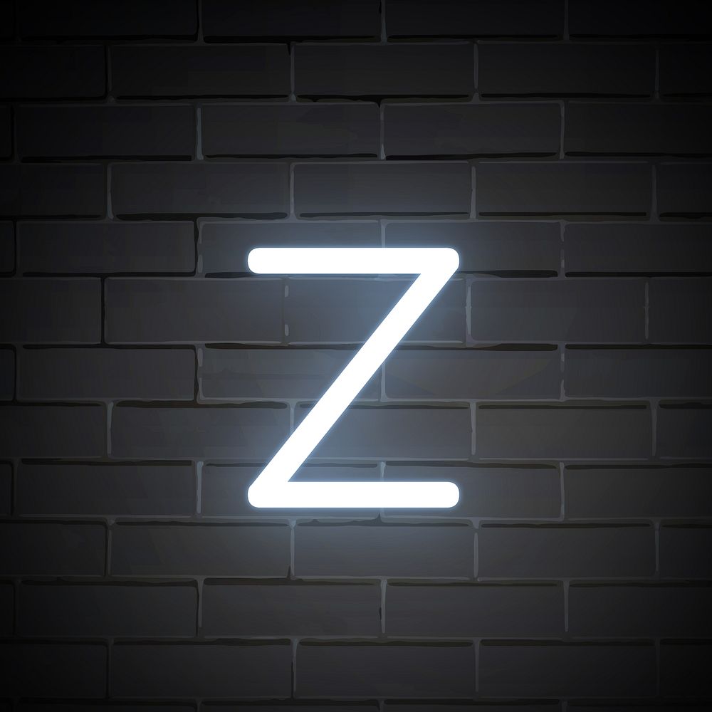Letter z in white alphabet illustration