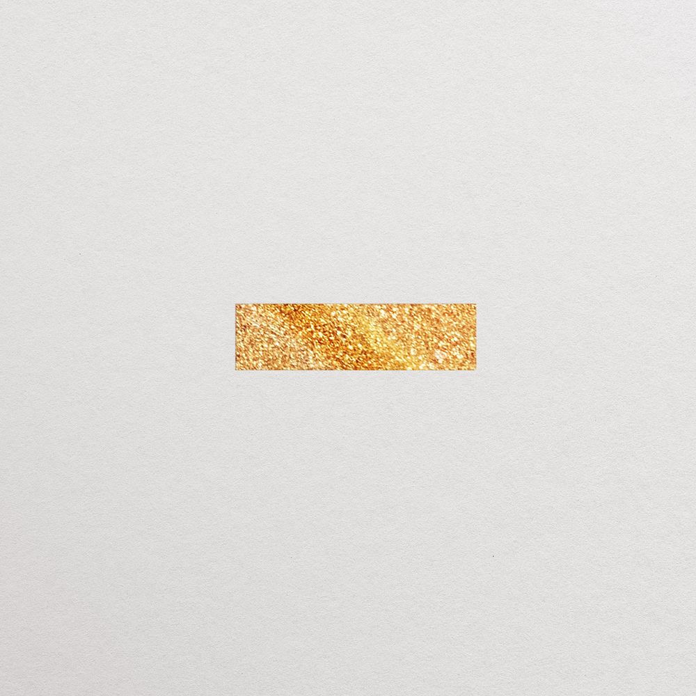 Minus sign gold foil symbol illustration