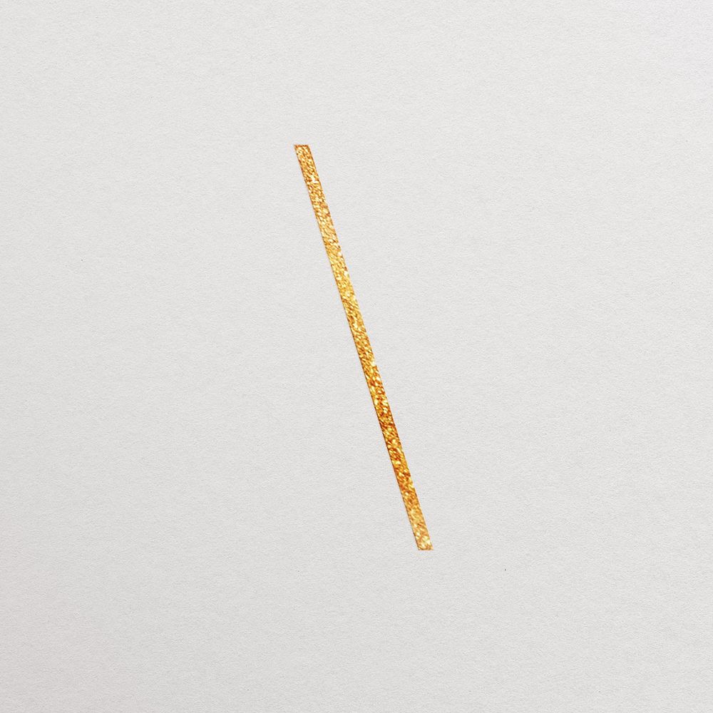 Backslash sign gold foil symbol illustration