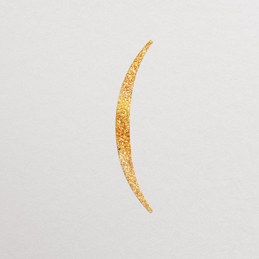 Parentheses sign gold foil symbol illustration