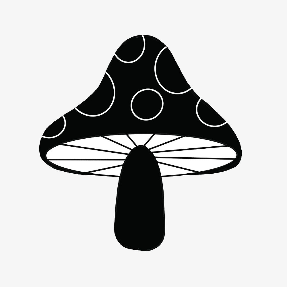 Mushroom retro psychedelic illustration