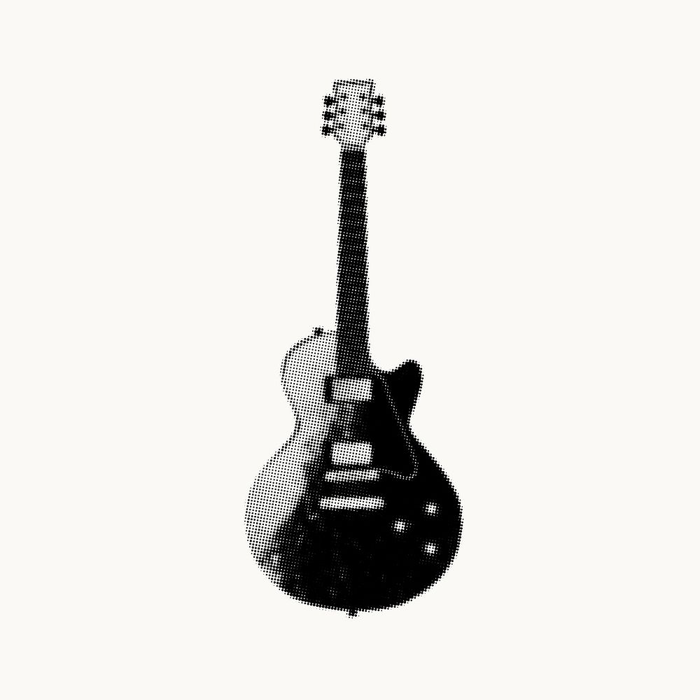 Electric guitar halftone design