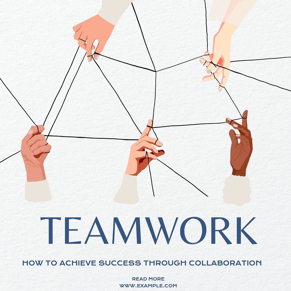 Teamwork Instagram post template