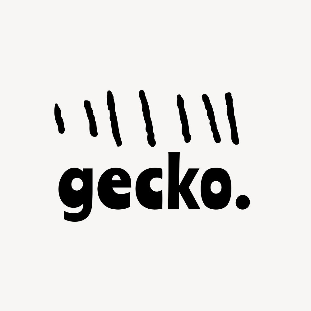 Black gecko fashion logo template