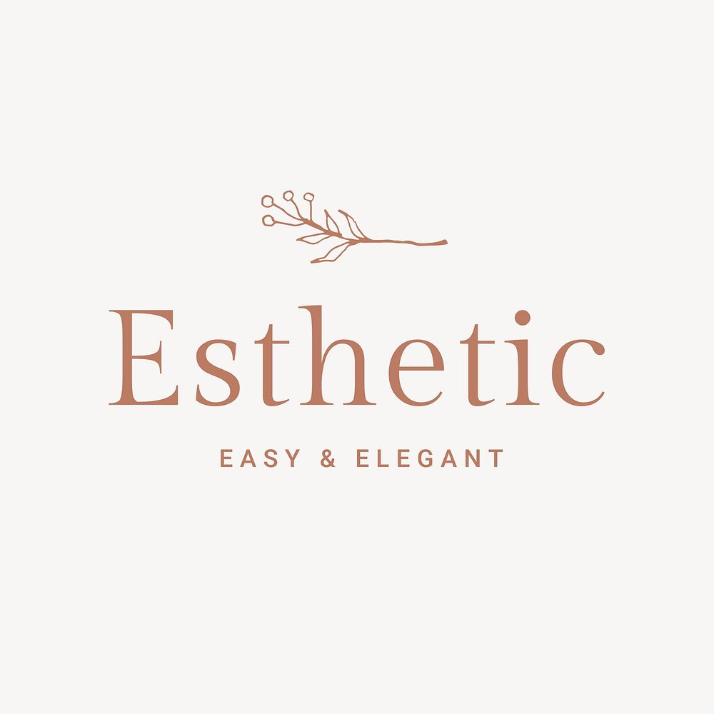 Esthetic aesthetic business logo template