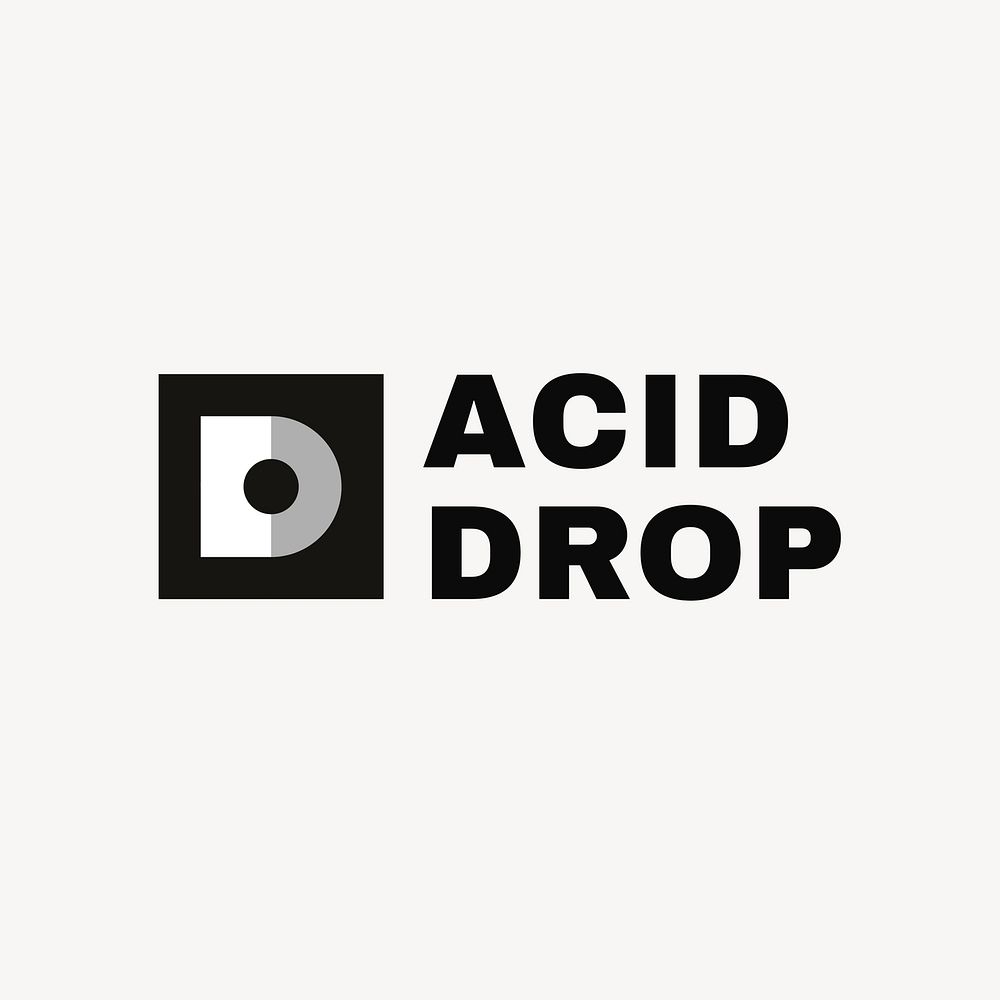 Acid drop logo template, fashion business
