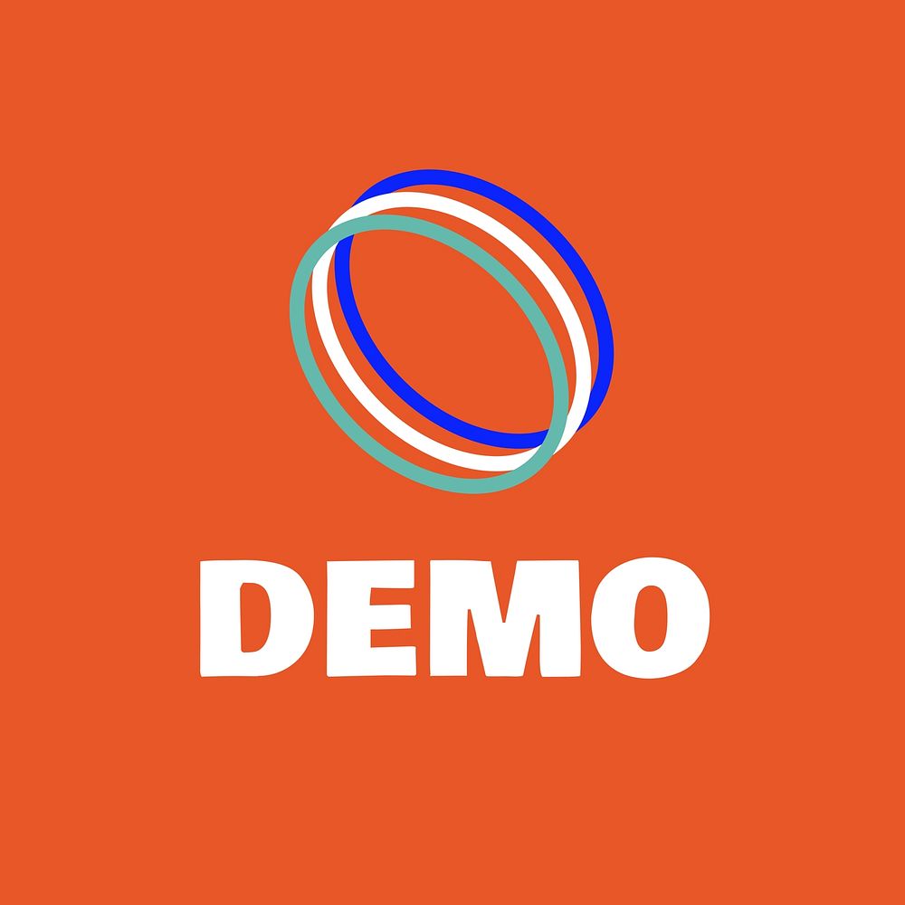 Overlapping circles logo template demo 