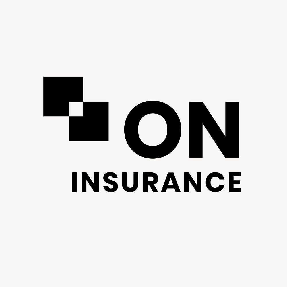 Insurance editable logo template, creative design