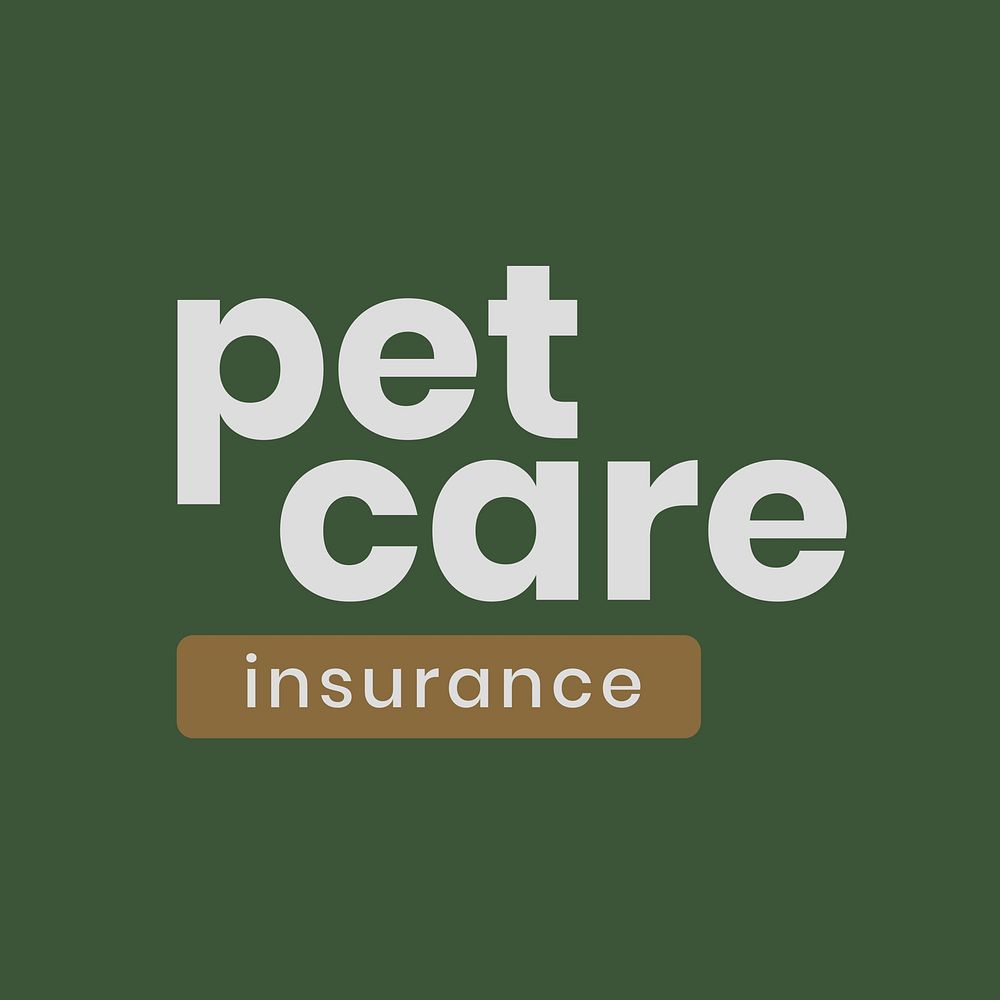 Pet insurance logo template, editable design