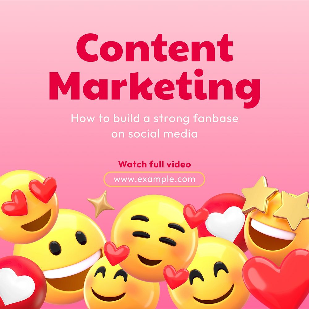 Content marketing Instagram post template  design