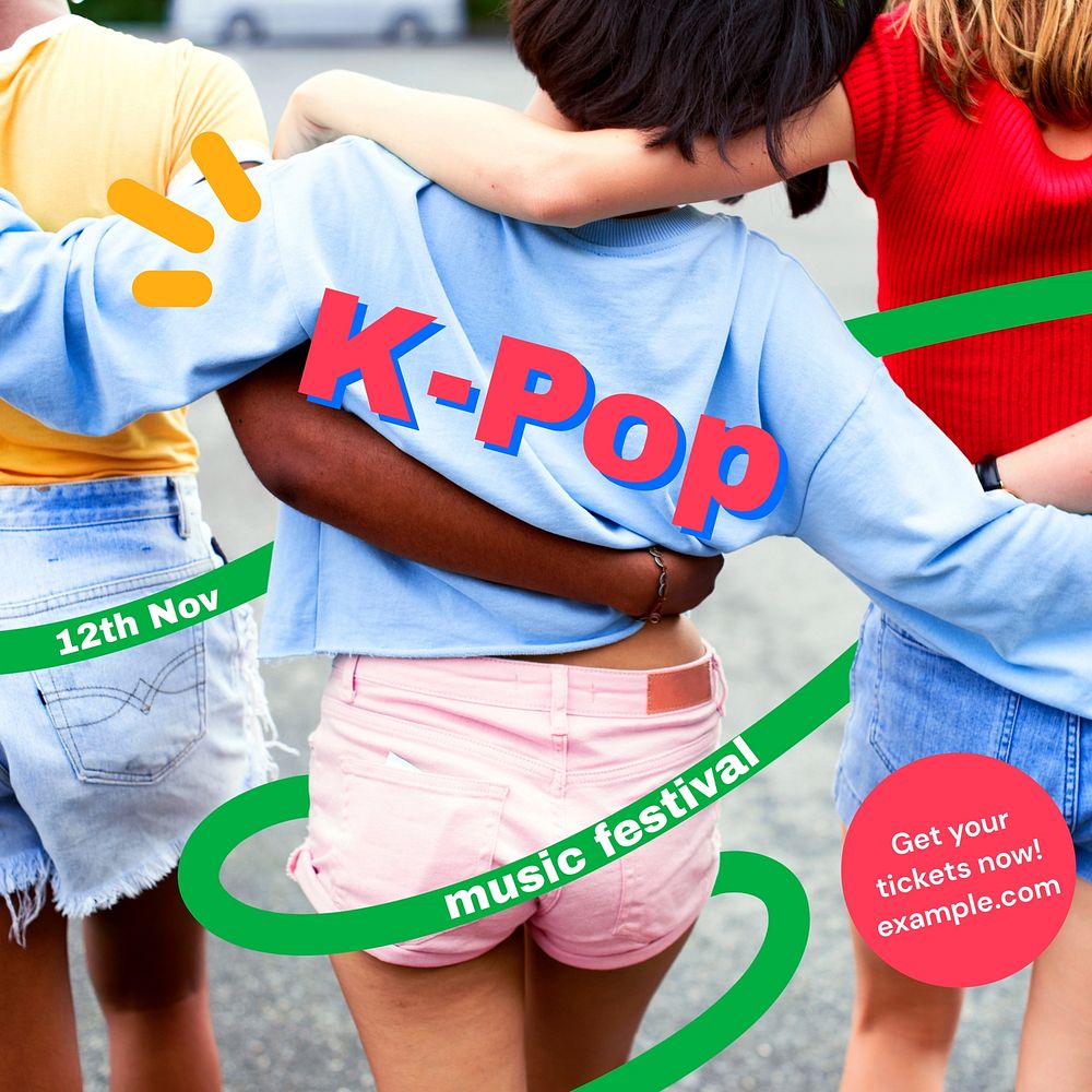 K-POP concert Instagram post template