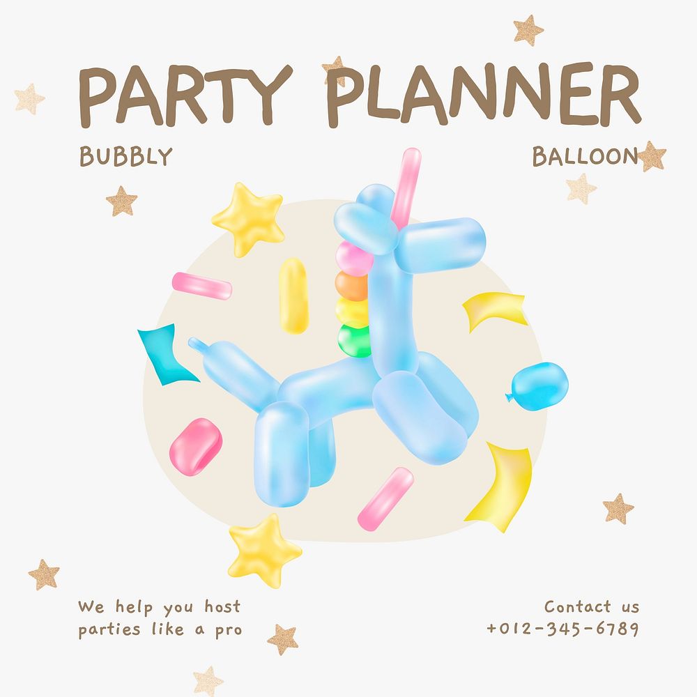 Party planner  Instagram post template