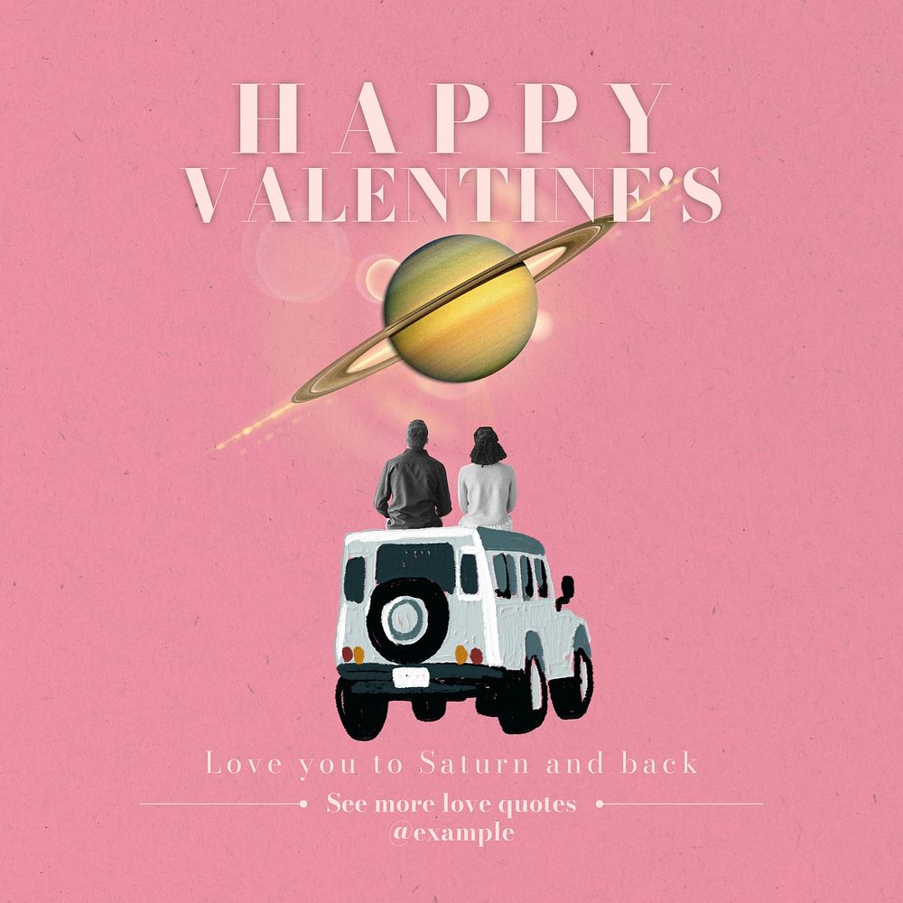 Happy Valentine's Instagram post template, editable design