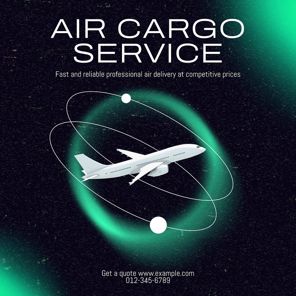 Air delivery Instagram post template  logistics design
