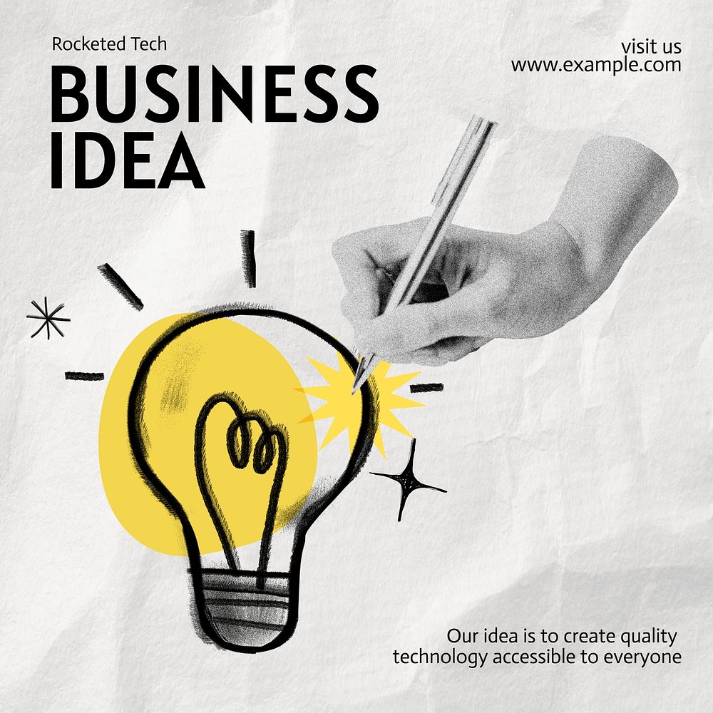 Business idea Instagram post template  design