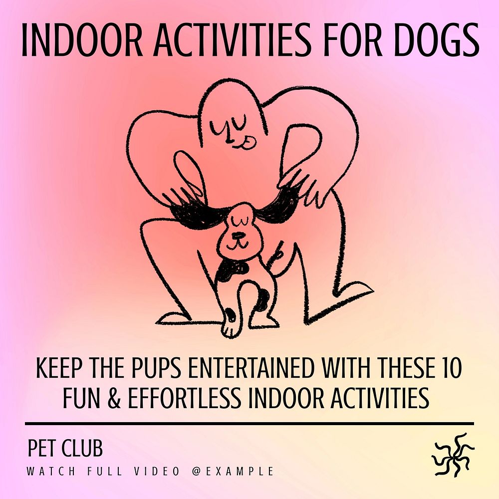 Indoor activities  Instagram post template