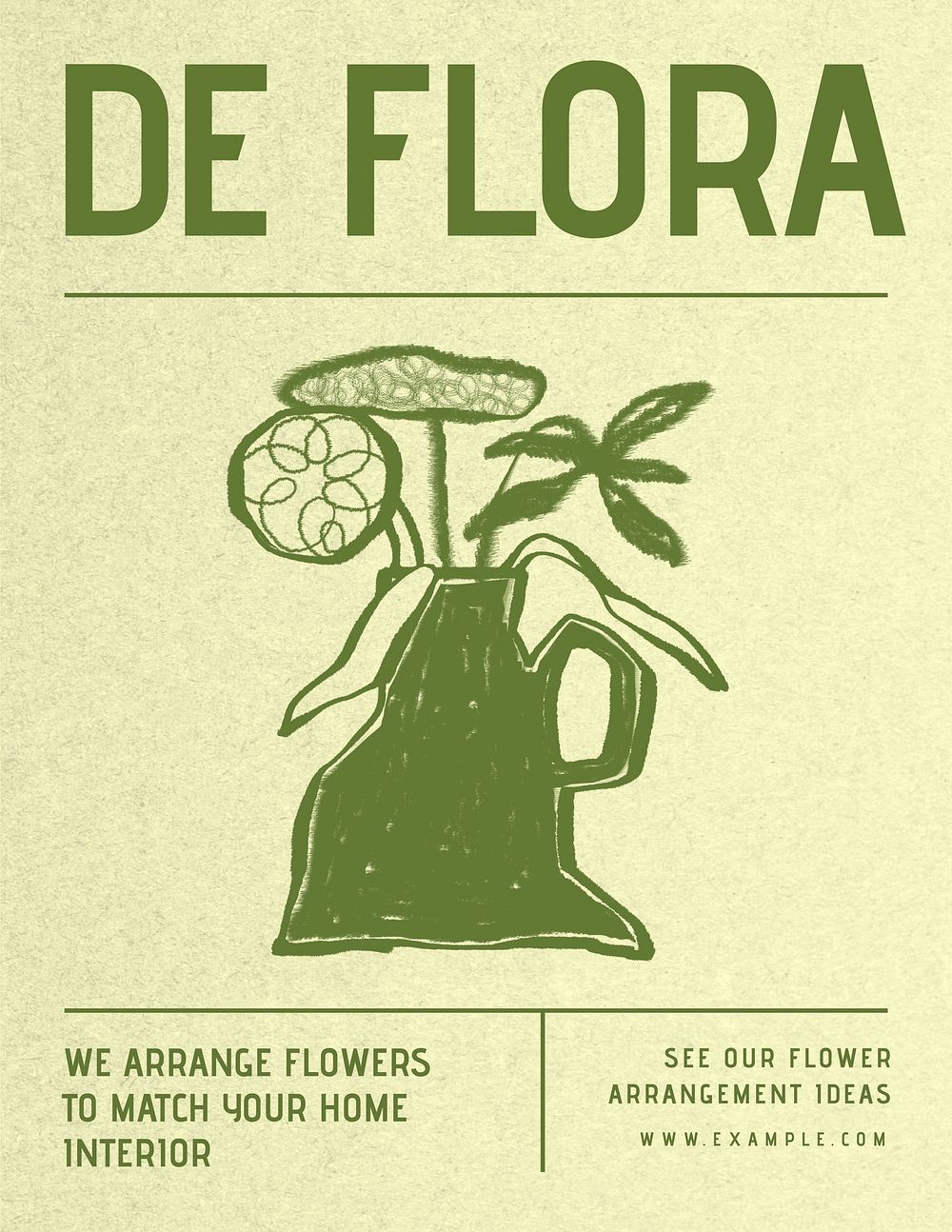 Flower shop flyer template  design