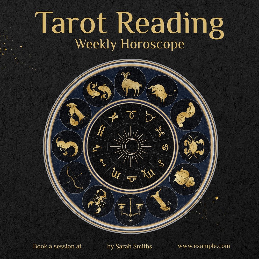 Tarot reading Instagram post template