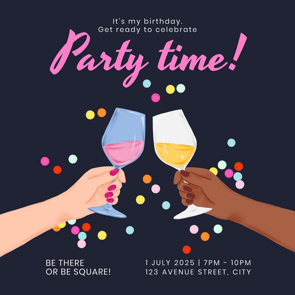 Party time Instagram post template