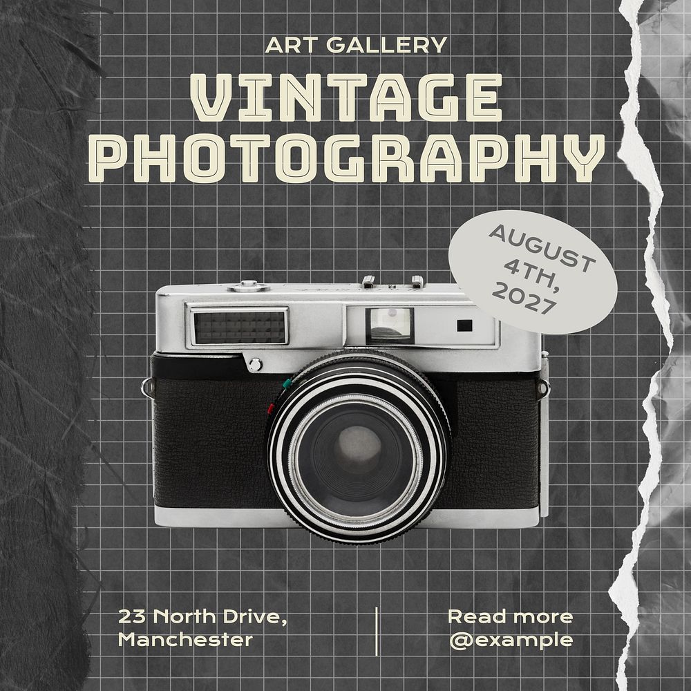 Vintage photography Instagram post template