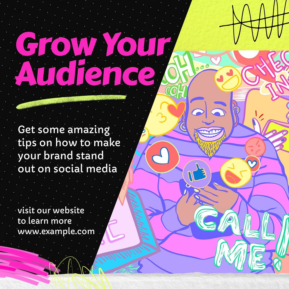 Audience strategy Instagram post template
