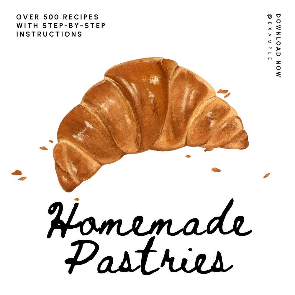 Homemade pastries Instagram post template