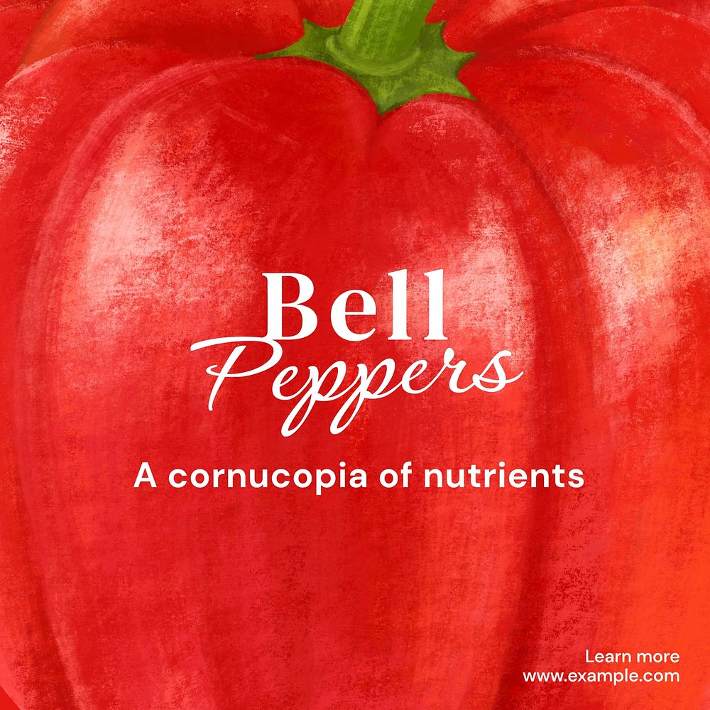 Bell peppers Facebook post template, editable design