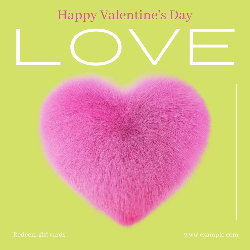 Valentine's Day love Instagram post template