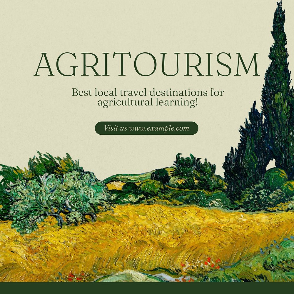 Agritourism Instagram post template
