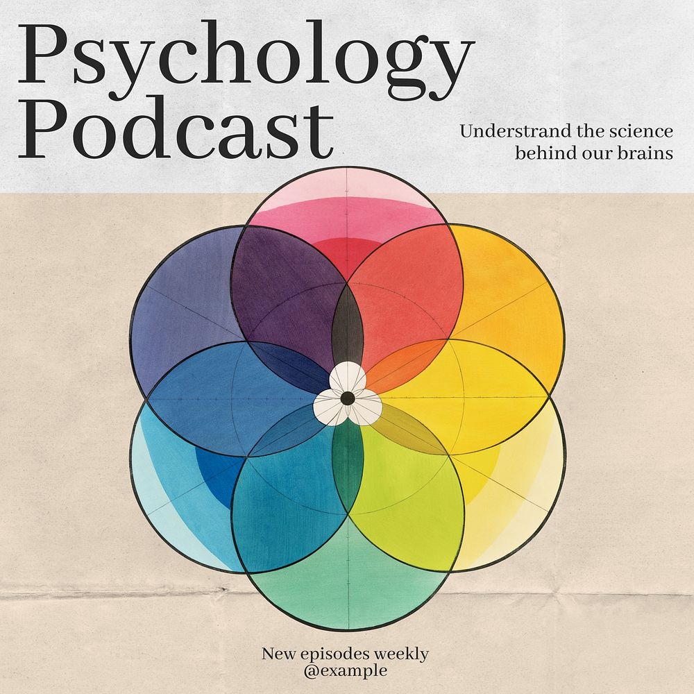 Psychology  podcast Instagram post template