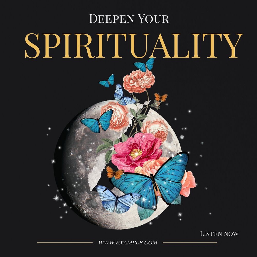 Deepen your spirituality Instagram post template
