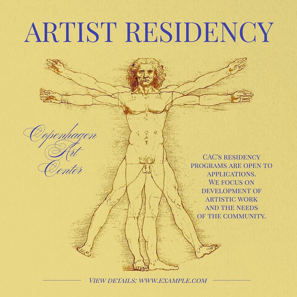 Artist residency Facebook post template  design
