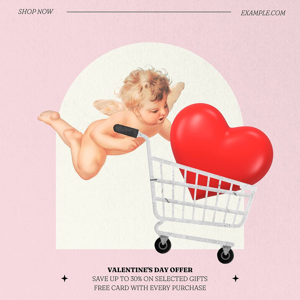 Valentine's Day offer Instagram post template
