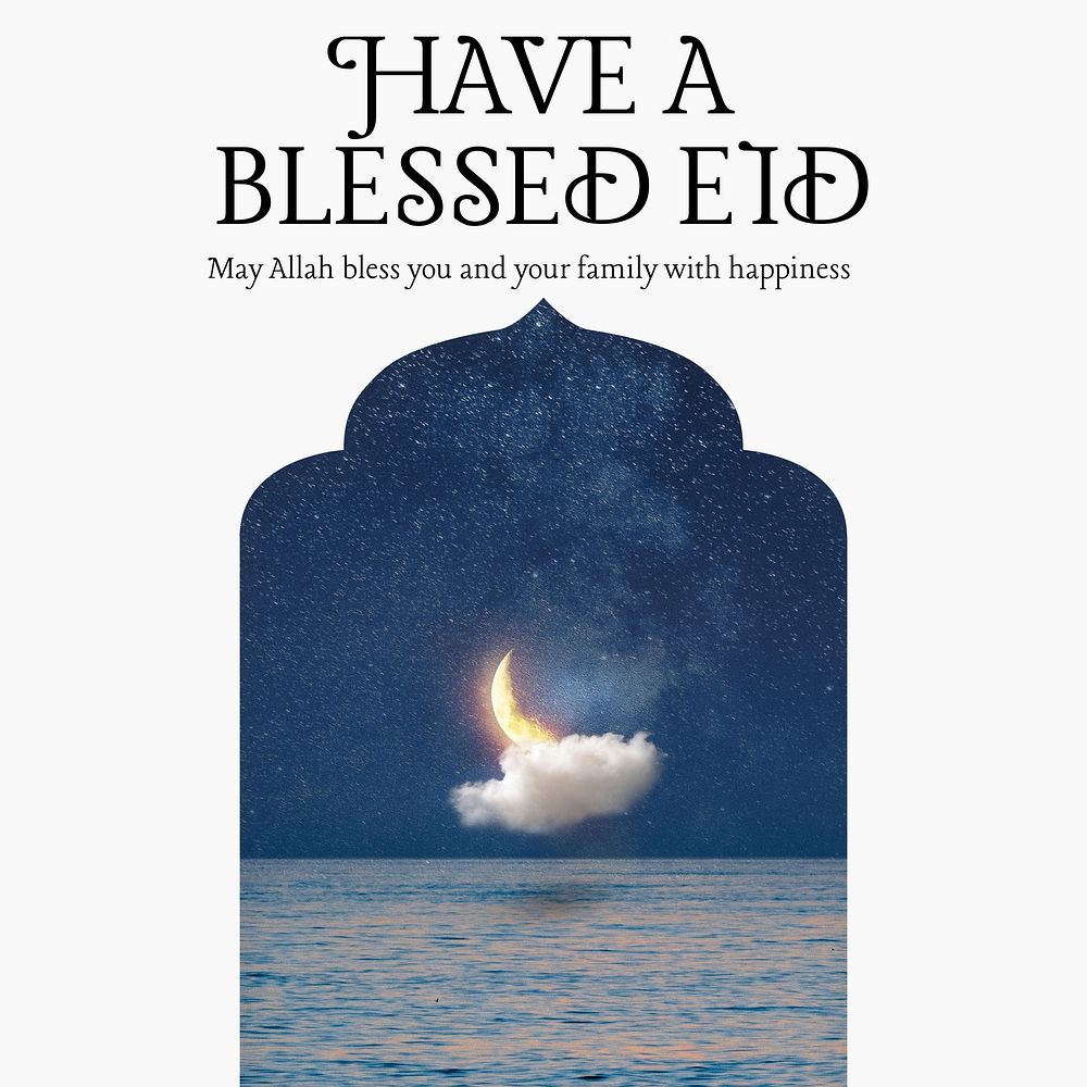 Have a blessed Eid Instagram post template