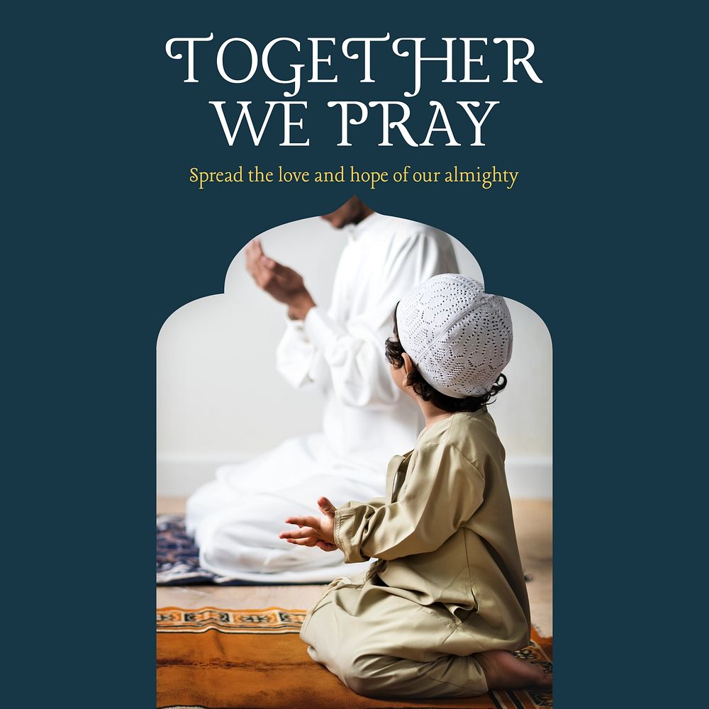 Together we pray Instagram post template