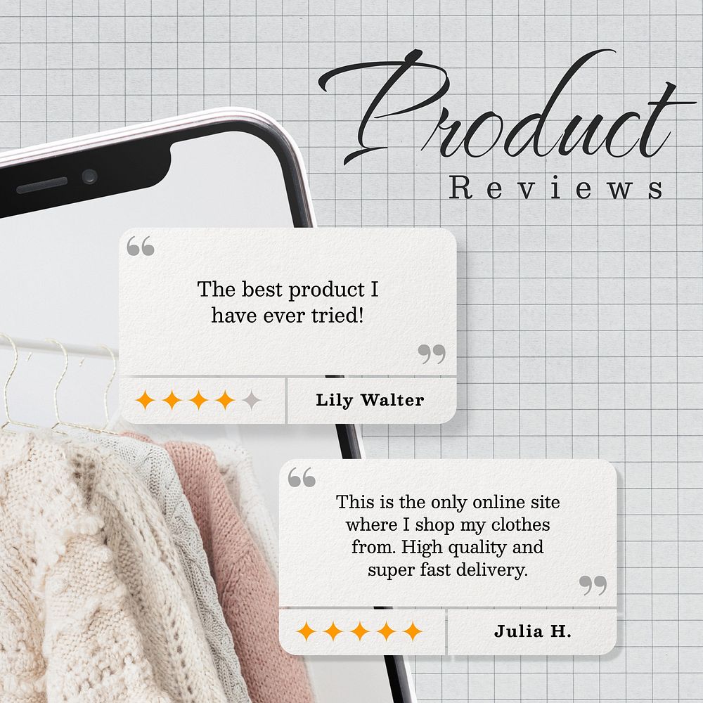 Product reviews Facebook post template